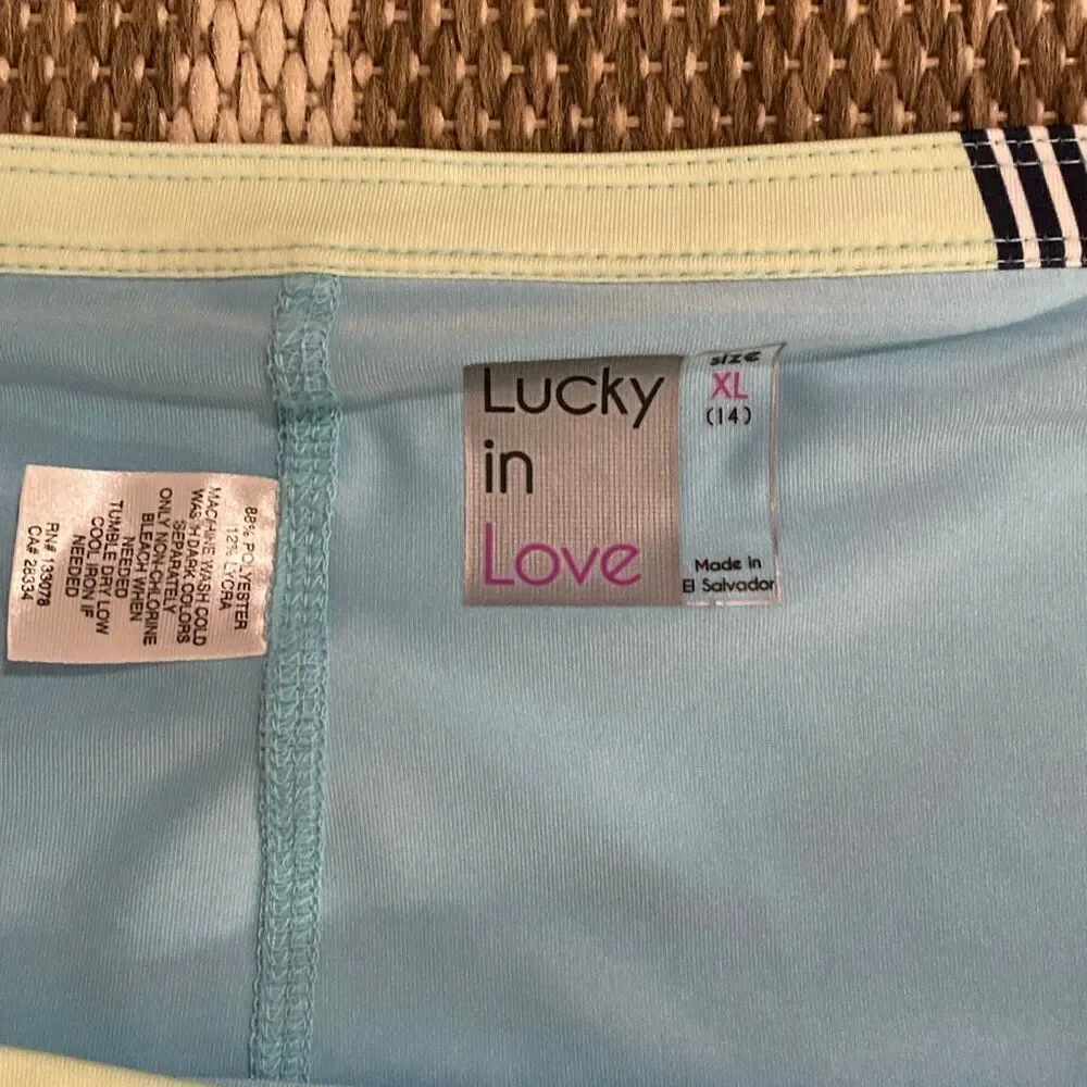 Lucky in Love Urbana flip skort  in cool blue color scheme size extra large - Picture 3 of 11
